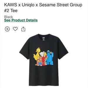 KAWS x Uniqlo x Sesame Street Group #2 Tee